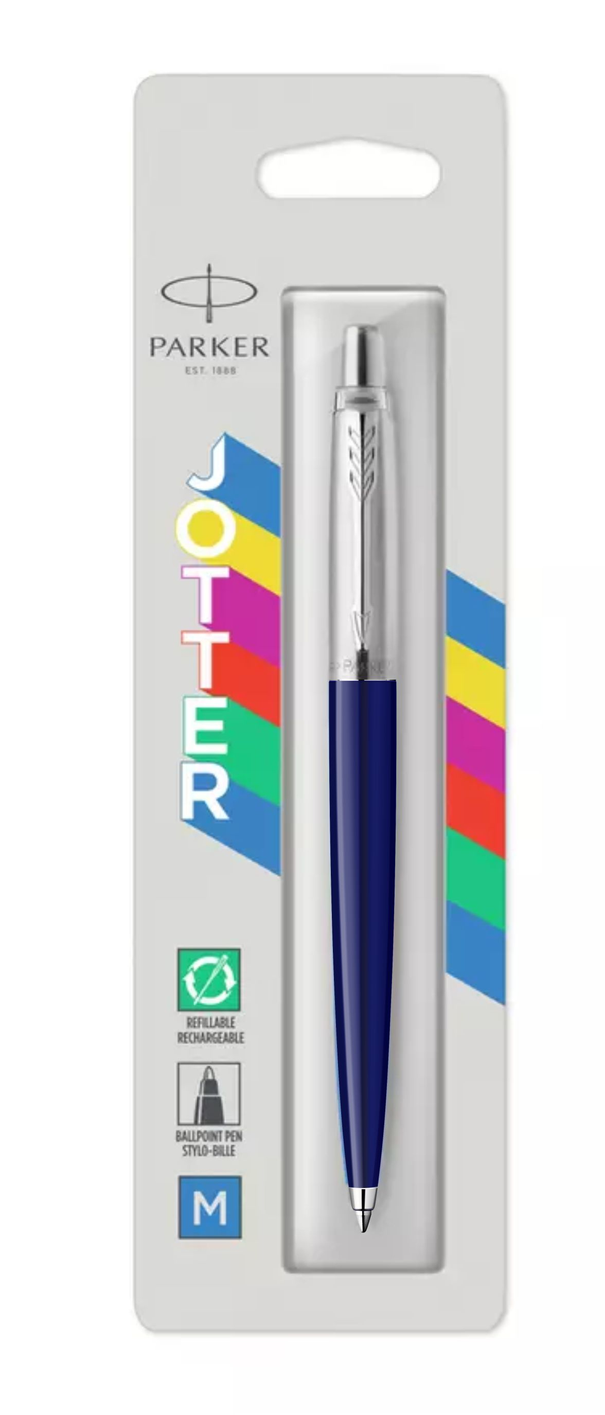 Jotter Originals Dunkelblau C.C. Kugelschreiber | Strichstärke M | Schreibfarbe Blau | im Blister