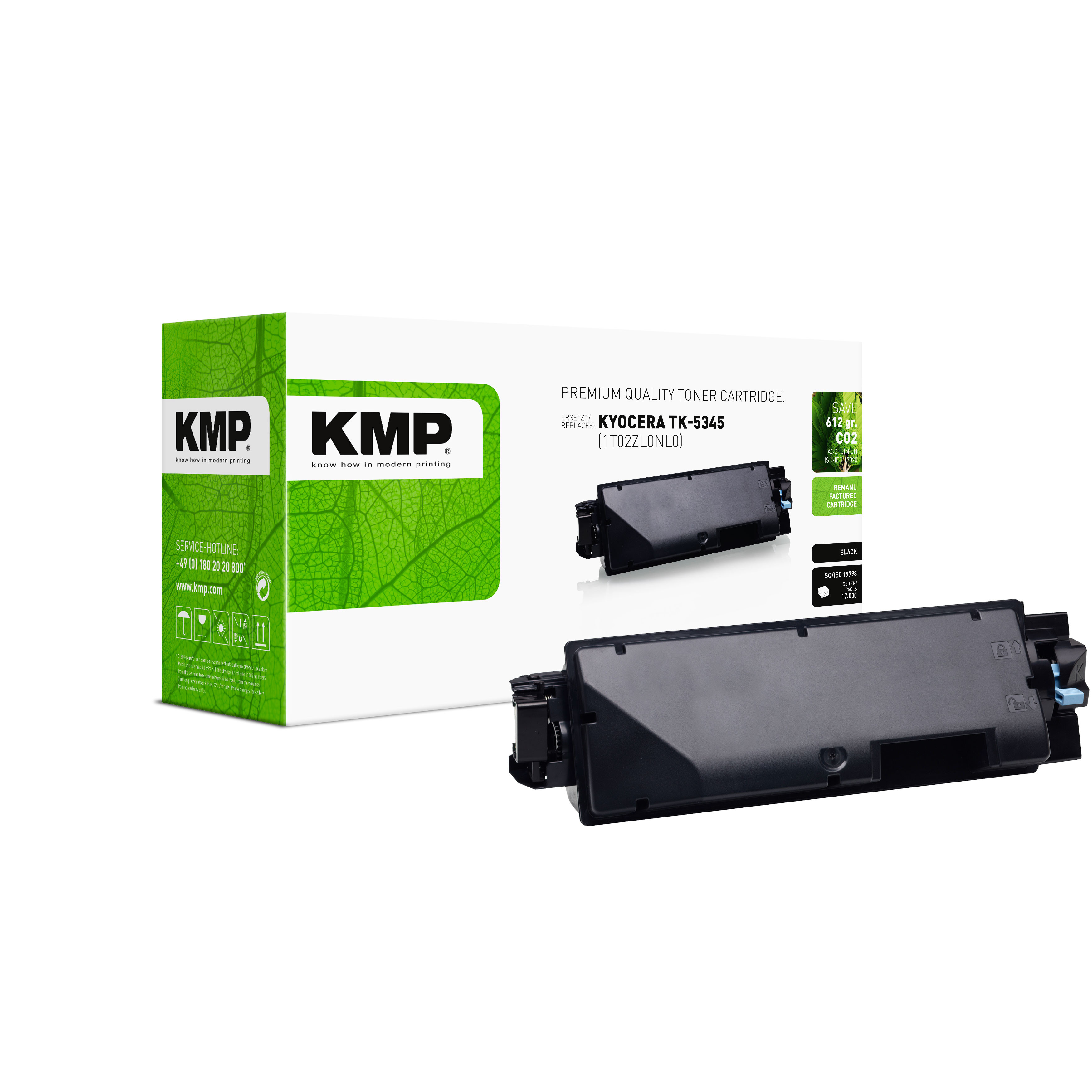 KMP Toner Kyocera TK-5345K (1T02ZL0NL0) black 17000 Seiten remanufactured