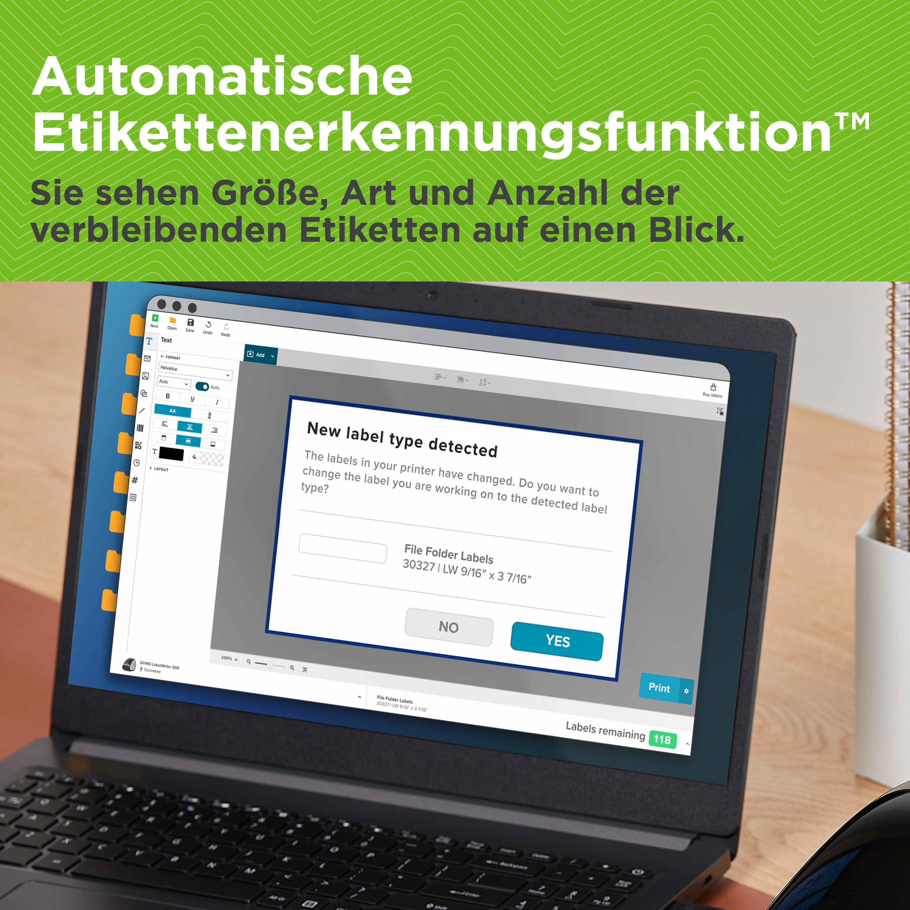 DYMO | LabelWriter 5XL | Etikettendrucker für bis zu 53 Etiketten/Minute | USB & Ethernet | 300 dpi. Thermodirekt | für Etiketten bis 102mm Breite