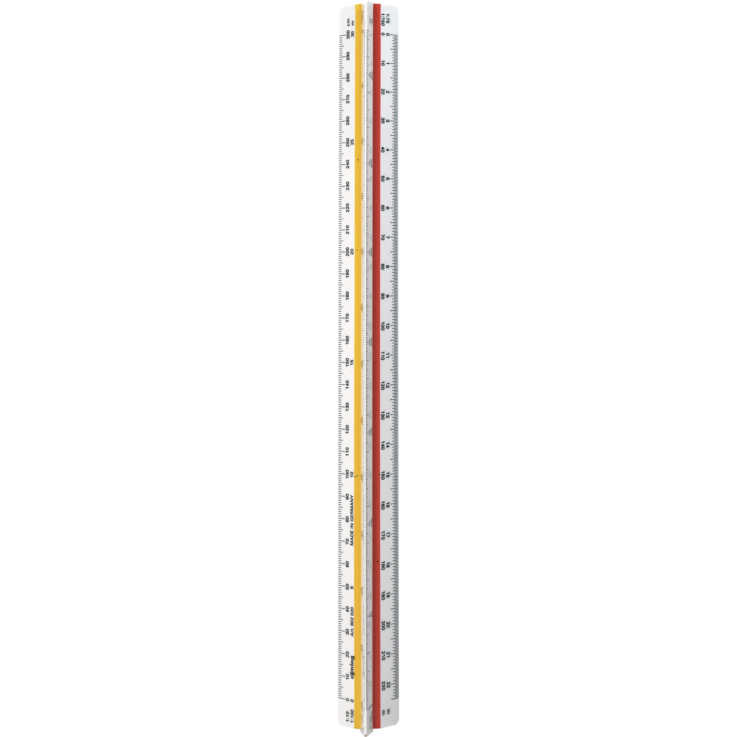 Dreikant-Reduktionsmaßstab 30cm / Architekt 1:20 | 1:25 | 1:50 | 1:75 | 1:100 | 1:125