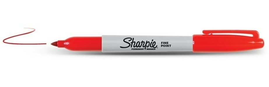 Fein Permanent Marker Rundspitze Rot 12er Faltschachtel