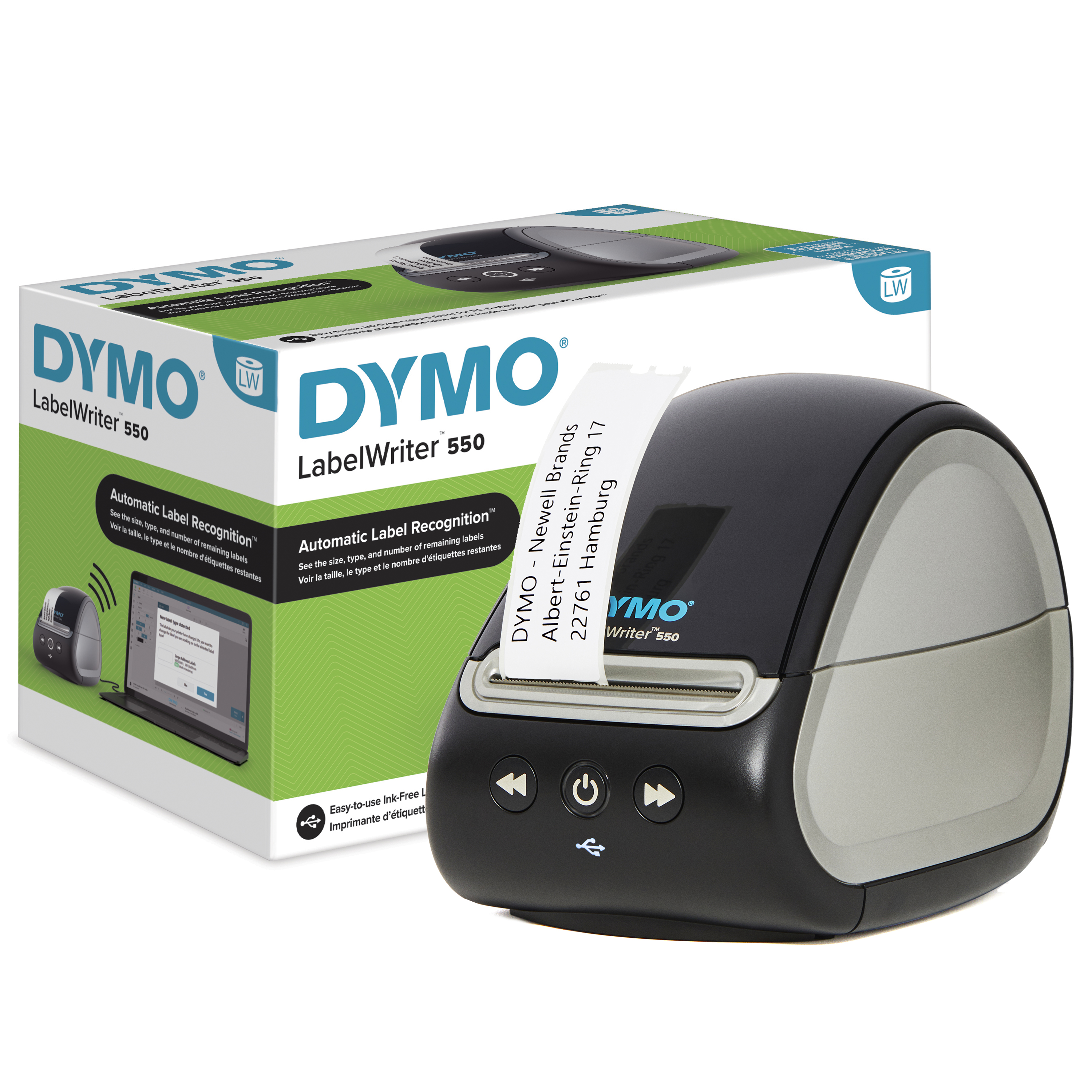 qzsoixedkflwyktzonof LabelWriter 550 | Etikettendrucker für bis zu 62 Etiketten/Minute | USB | 300 dpi. Thermodirekt | für Etiketten bis 60mm Breite
