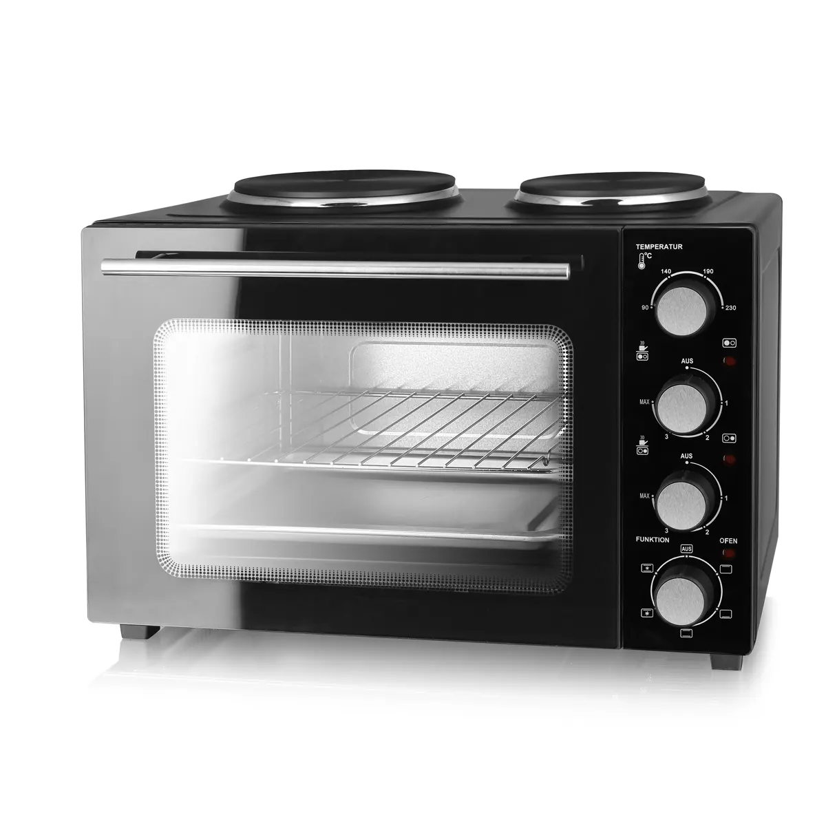 Ofen mit 2 Kochplatten