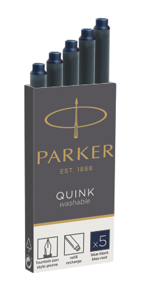 Parker | QUINK Tintenpatronen Schwarz-Blau | in einer Schachtel (5)