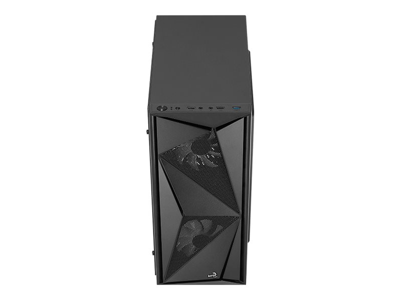 AeroCool Glider - Schwarz - Glasfenster
