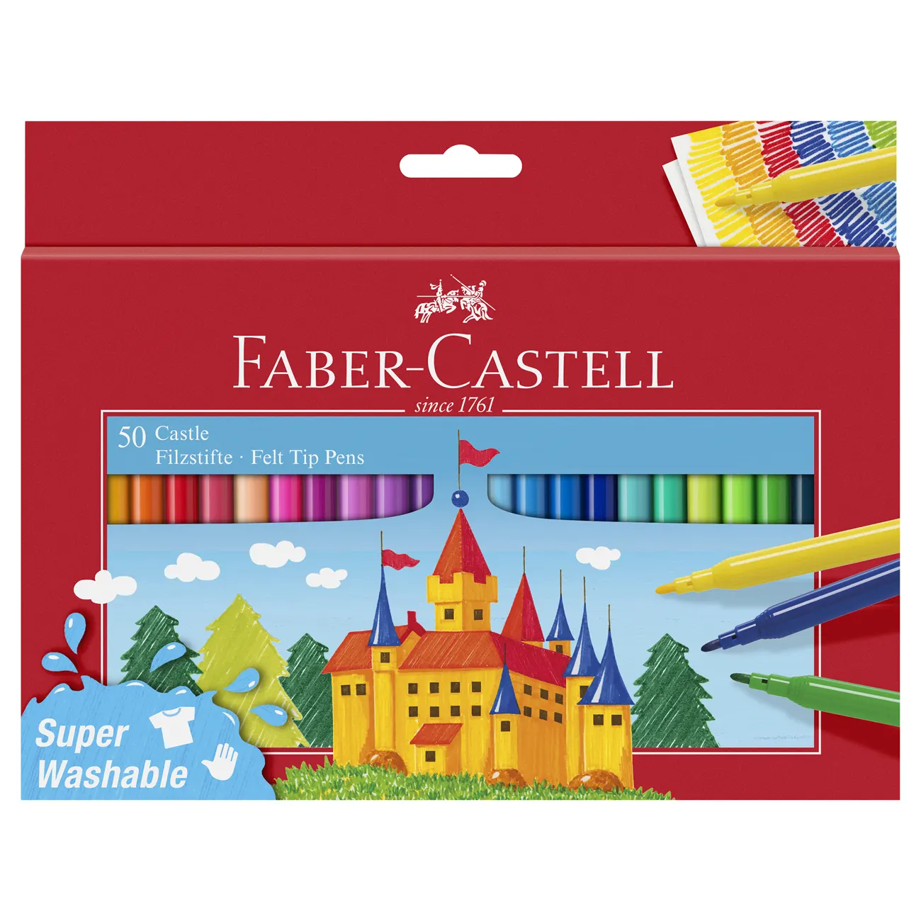 FABER-CASTELL Filzstift Castle 50er Kartonetui
