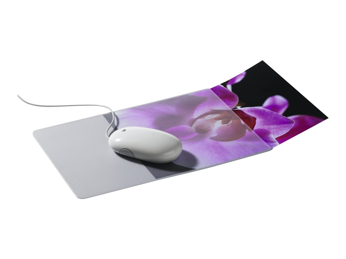 Mouse Pad Plus mit Fotoeinschub – 300 × 200 mm – Grau/Transparent