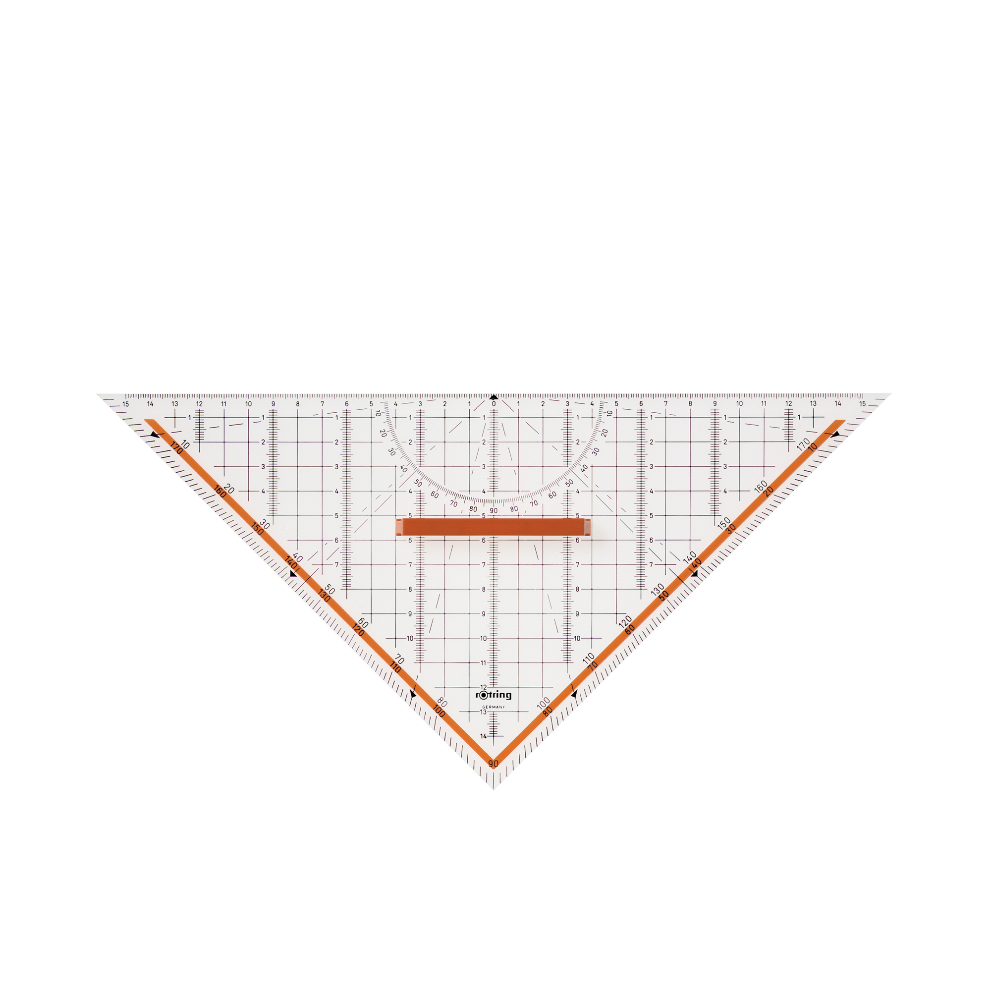 TZ-Dreieck 32 cm Griff abnehmbar - glasklar