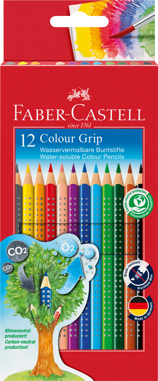 FABER-CASTELL Buntstift Colour Grip 12er Etui