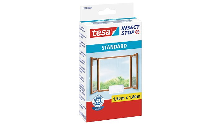 Insect Stop STANDARD Fliegengitter für Fenster 1,5 × 1,8 m Weiß