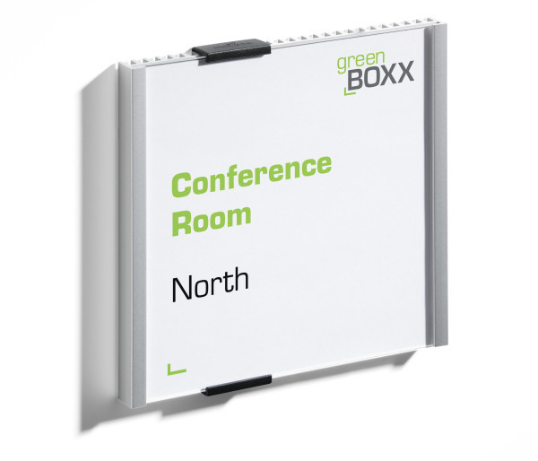 Türschild Info Sign 149x148,5mm metallic silber