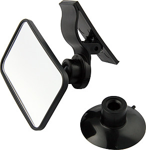 BS 863 - Spiegel - Visier-Spiegel - Schwarz - Saugdeckel - Schwarz - 95 mm