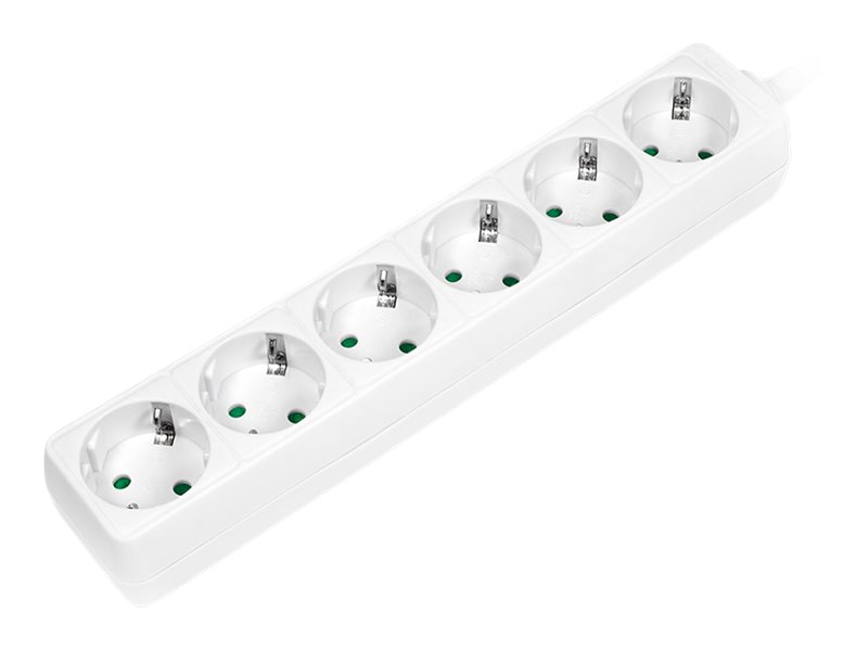 Steckdosenleiste - Wechselstrom 250 V - 3500 Watt - Ausgangsanschlüsse: 6 (Typ F)