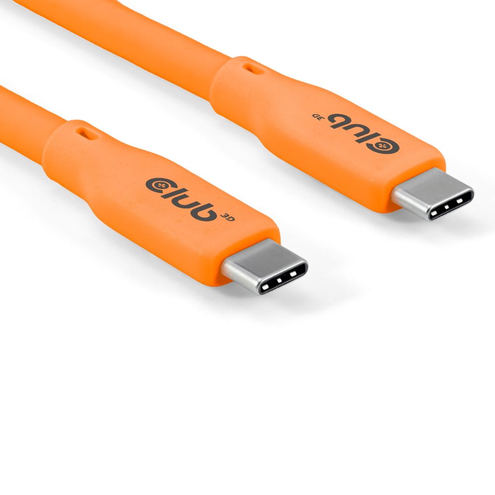 Club3D Lifestyle USB-C Kabel  PD 240W,20Gbps  2m orangeSt/St retail