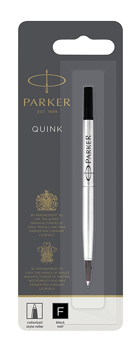 Parker | QUINK Rollerballmine | Strichstärke F | Schreibfarbe Schwarz | im 1er Blister