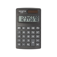 215 P - Tasche - Einfacher Taschenrechner - 8 Ziffern - Batterie/Solar - Schwarz