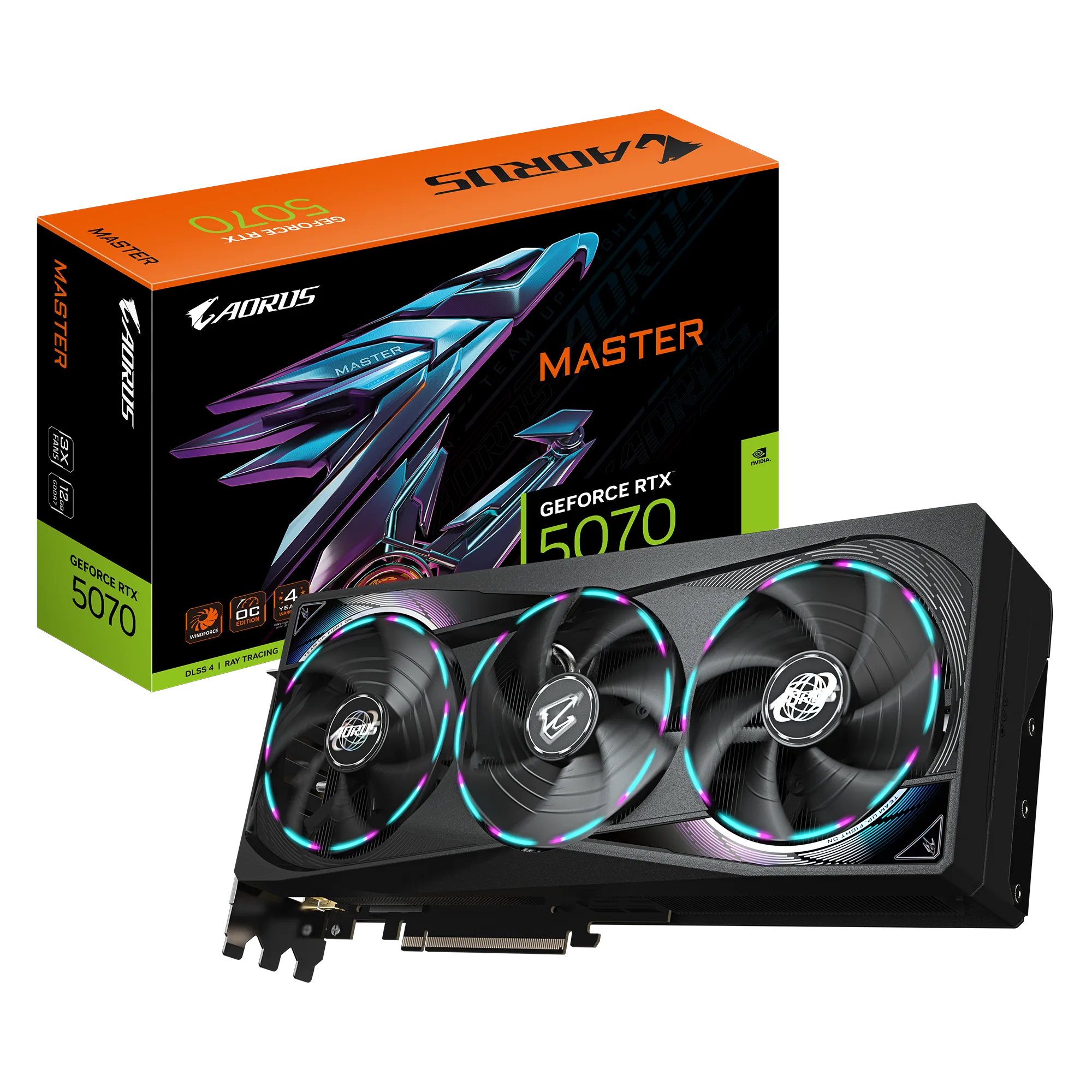 Gigabyte RTX5070 AORUS Master 12GB, GDDR7, HDMI, 3xDP