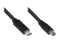 USB2.0 Kabel C-Mini B5pol. schw. 0,3m