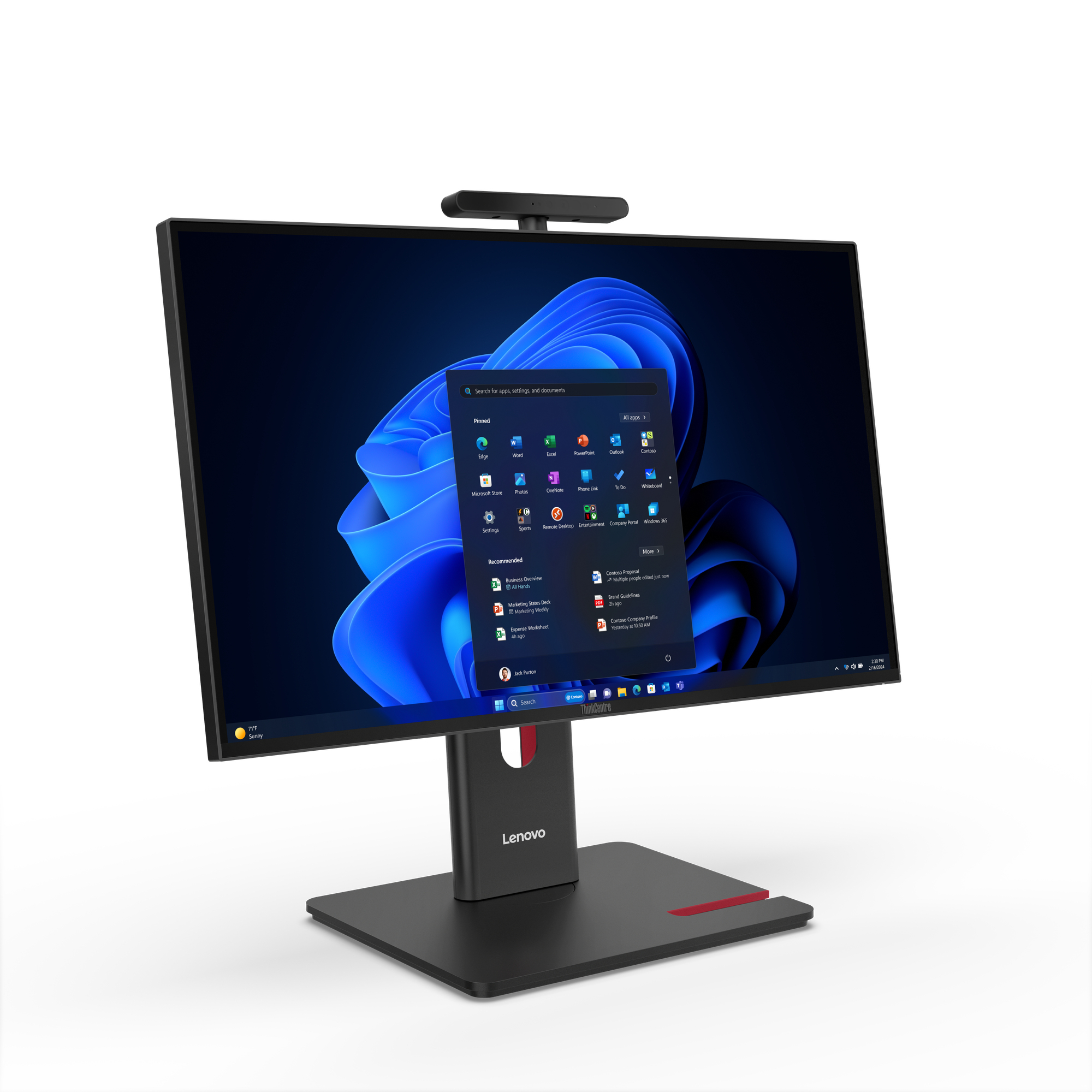 ThinkCentre M90a Gen 6 | 23,8" All-in-One-PC | Core Ultra 7 265 | 16 GB RAM / 512 GB SSD | Full HD 120 Hz
