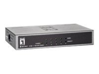 LevelOne GEU-0521 - Switch - unmanaged - 4 x 10/100/1000 + 1 x Gigabit SFP