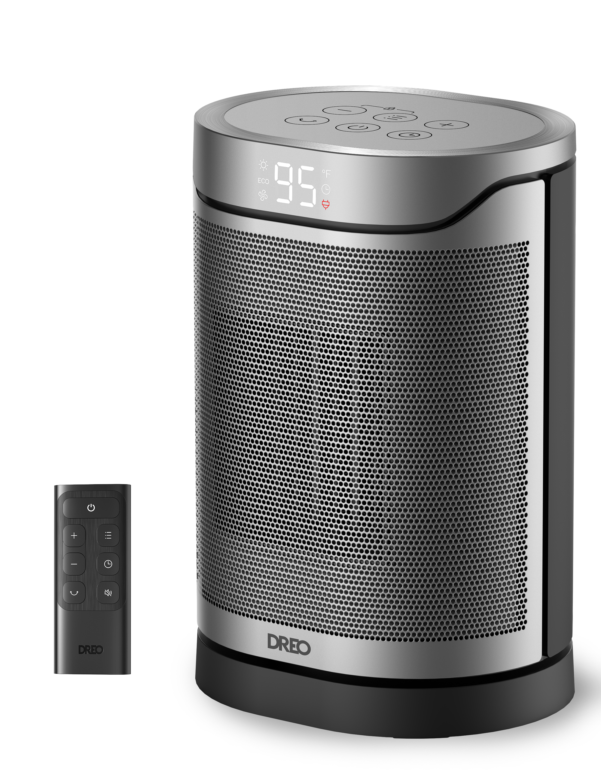 HSH018 Keramik-Heizlüfter 1.500 W Schwarz/Silber
