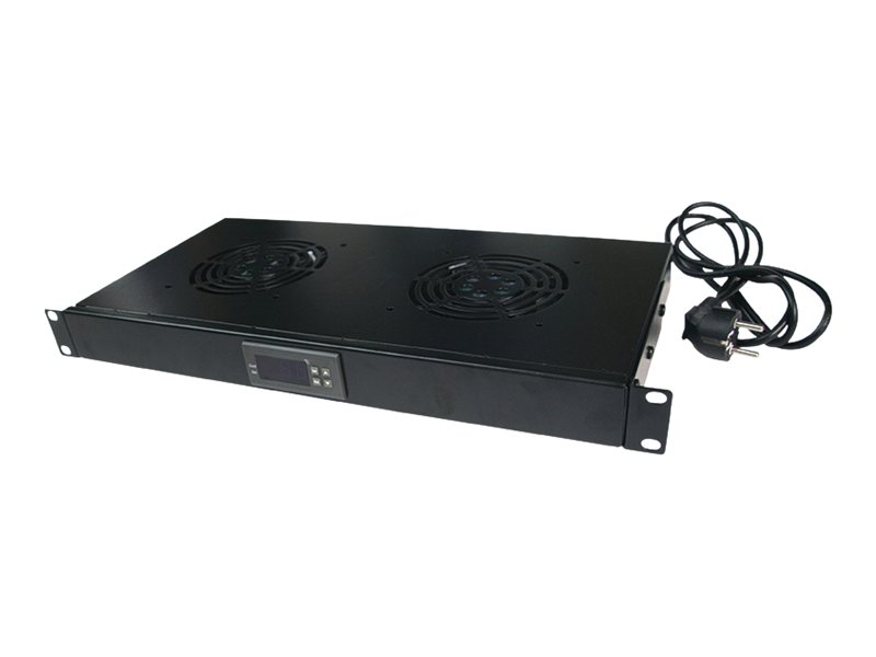 Rack-Lüftereinsatz - mit 2 Ventilatoren, Thermostat - Wechselstrom 220/240 V - 1U - 48.3 cm (19")