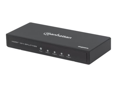 Manhattan 4K 4-Port HDMI-Splitter, 4K@60Hz, Stromversorgung über Netzteil, schwarz
