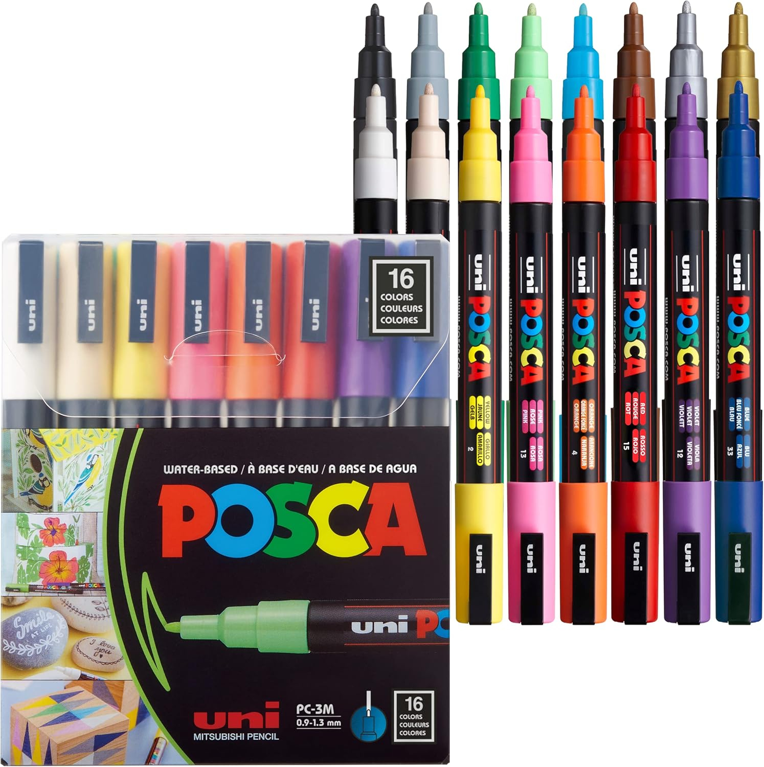 Marker UNI PC-3M 16er Set
