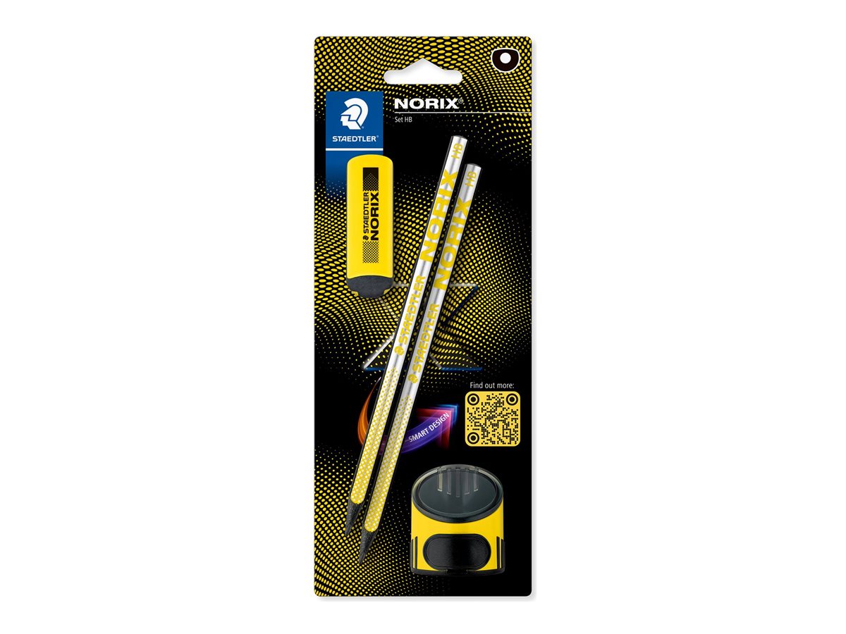Bleistift NORIX HB Set BK 100% PEFC gelb/schwarz