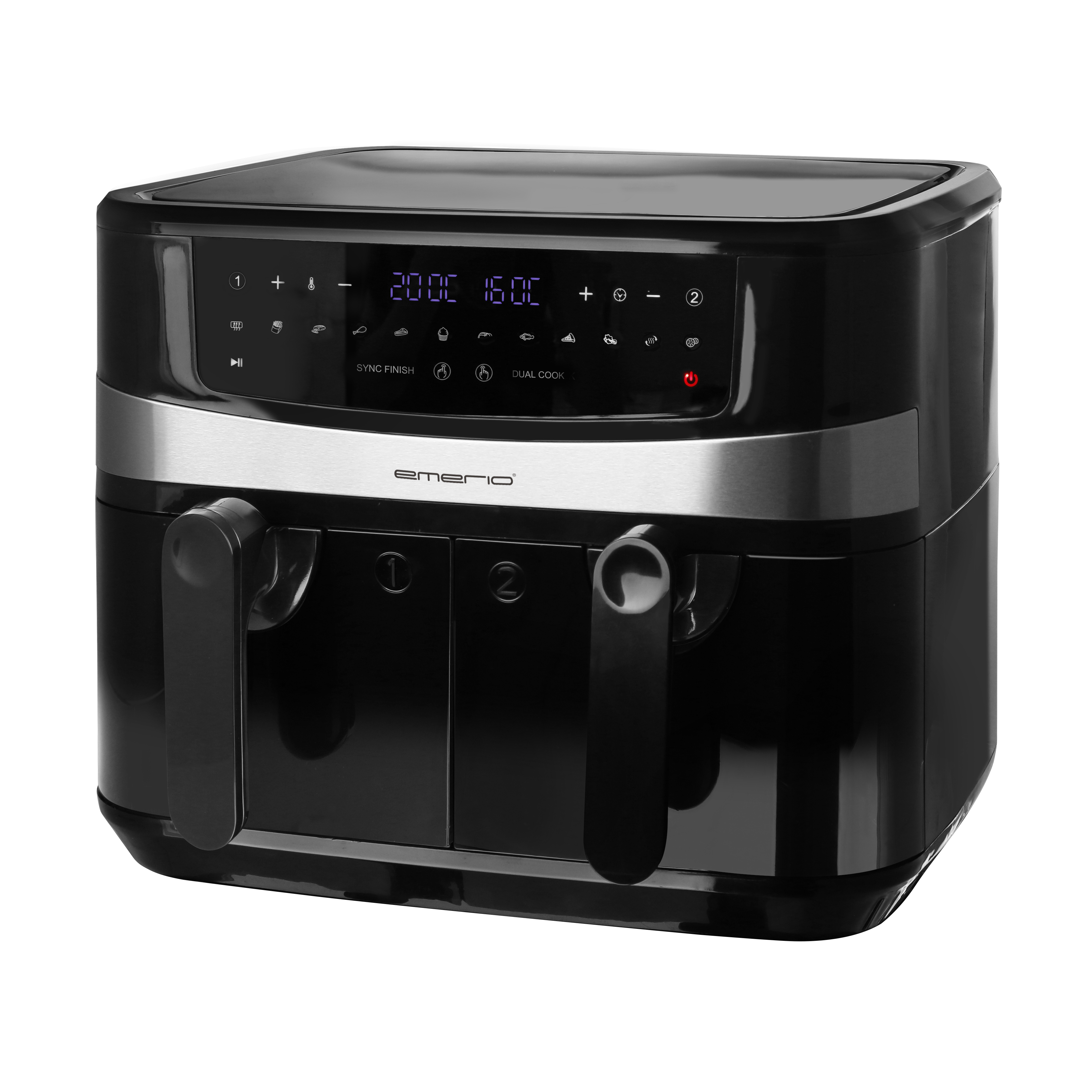 Emerio Heißluftfritteuse, Smart Fryer, 4,5+4,5L, Cool touch