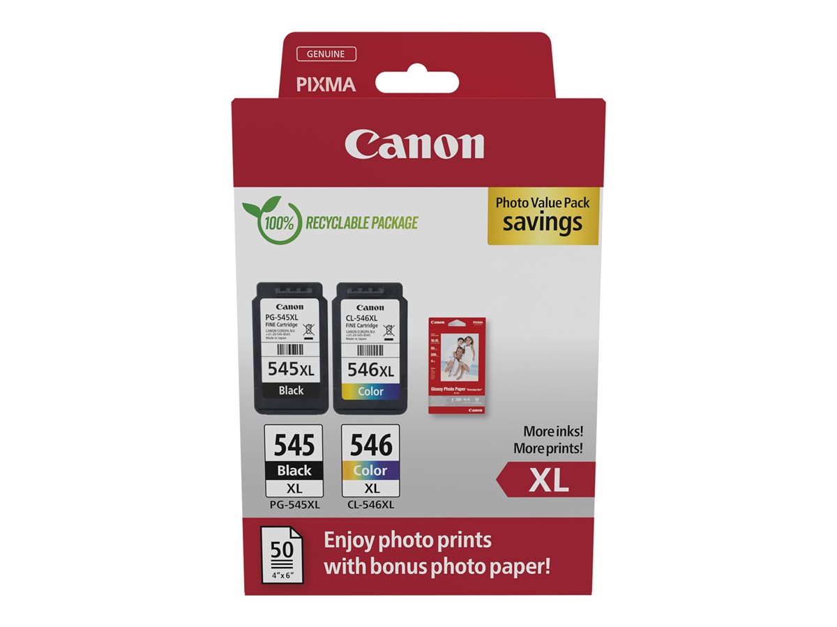 Canon PG-545XL+CL-546XL +50*10x15cm Fotopapier