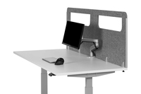 Tischtrennwand rund m.Acrylfenster_ grau_Rückseite