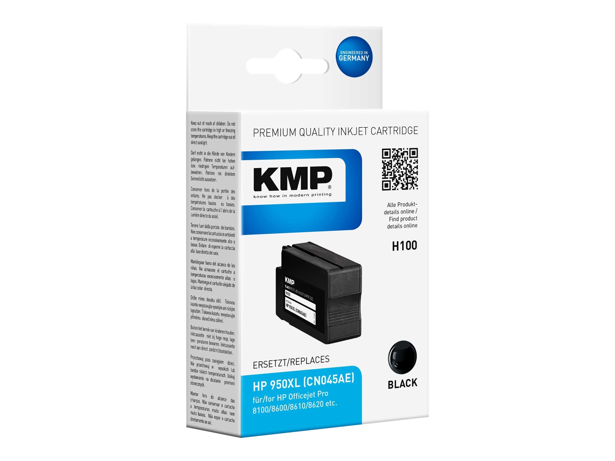 KMP H100 - 80 ml - Schwarz - kompatibel - Tintenpatrone