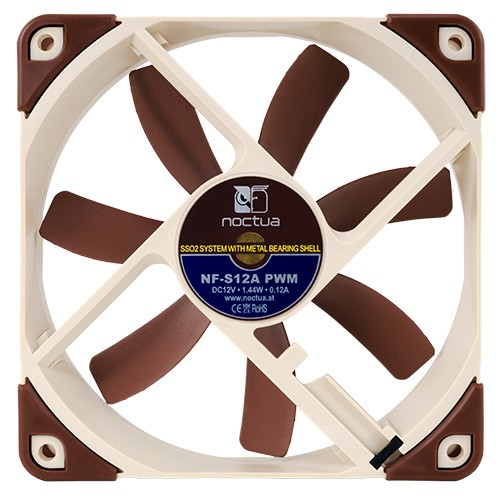 Noctua NF-S12A PWM - braun/beige - 120mm Gehäuselüfter Single-Pack