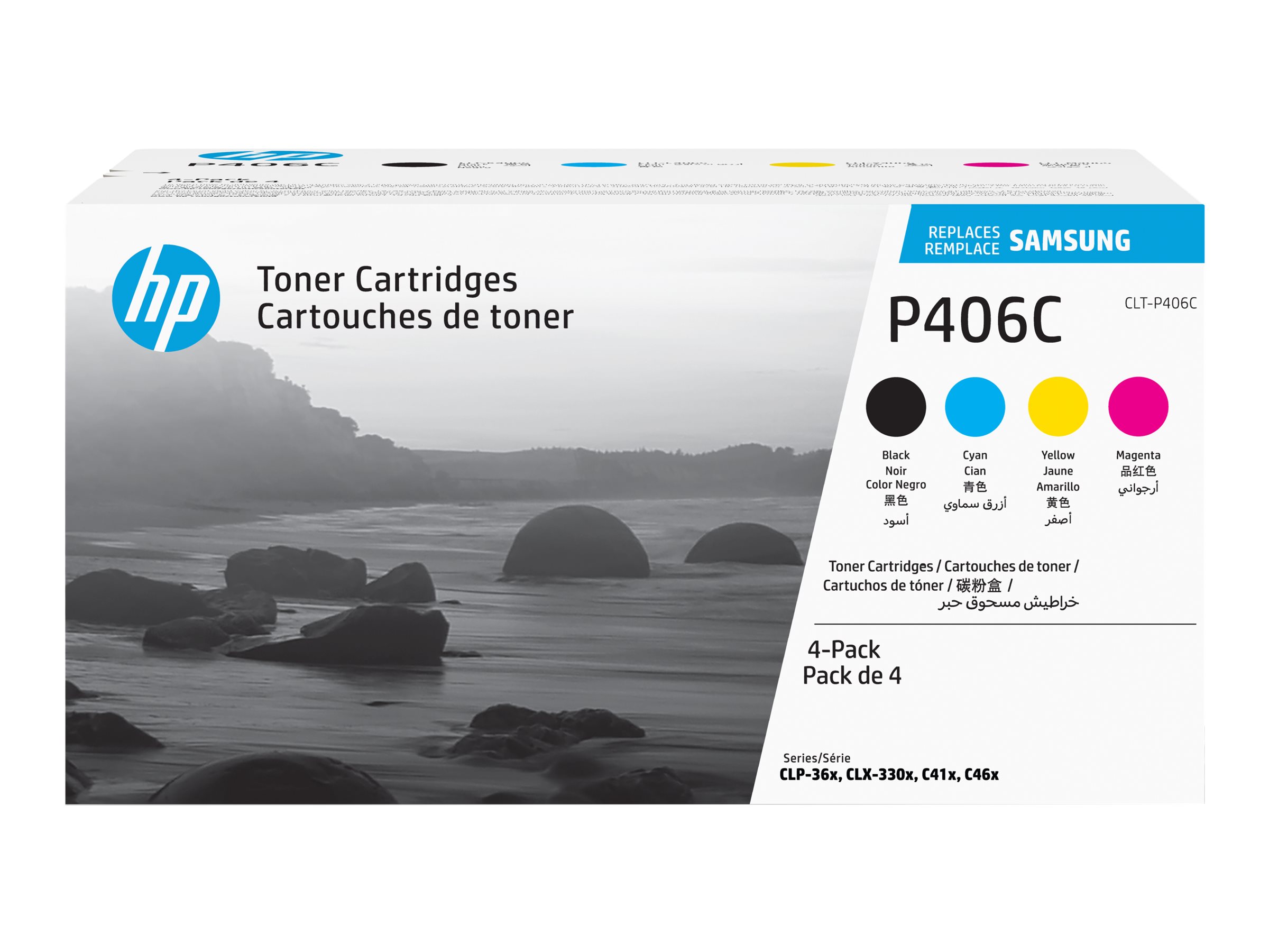 ersetzt Samsung CLT-P406C 4er Pack Schwarz Farbe Toner