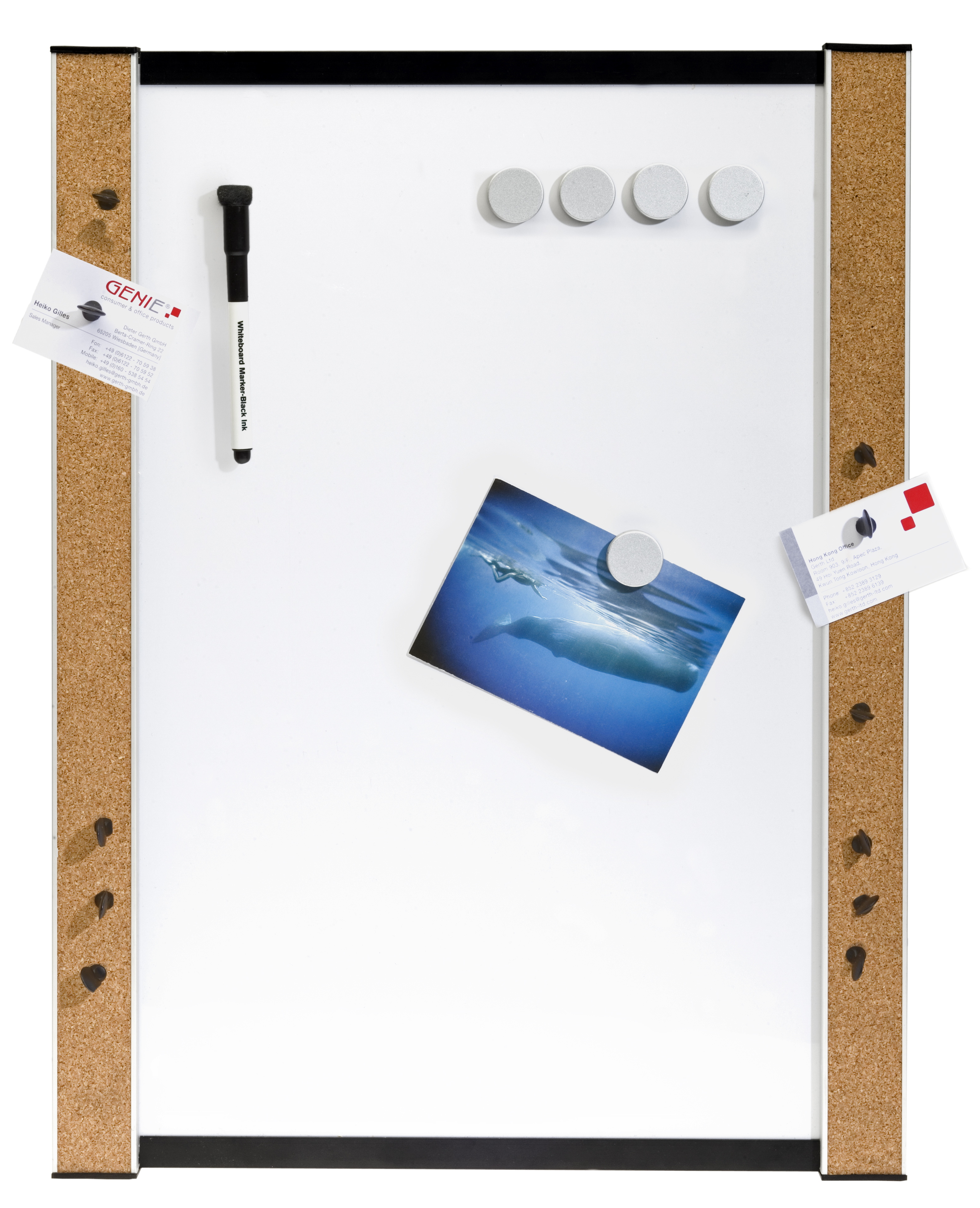 Whiteboard mit Korkrand 11213 – 44 x 60 cm