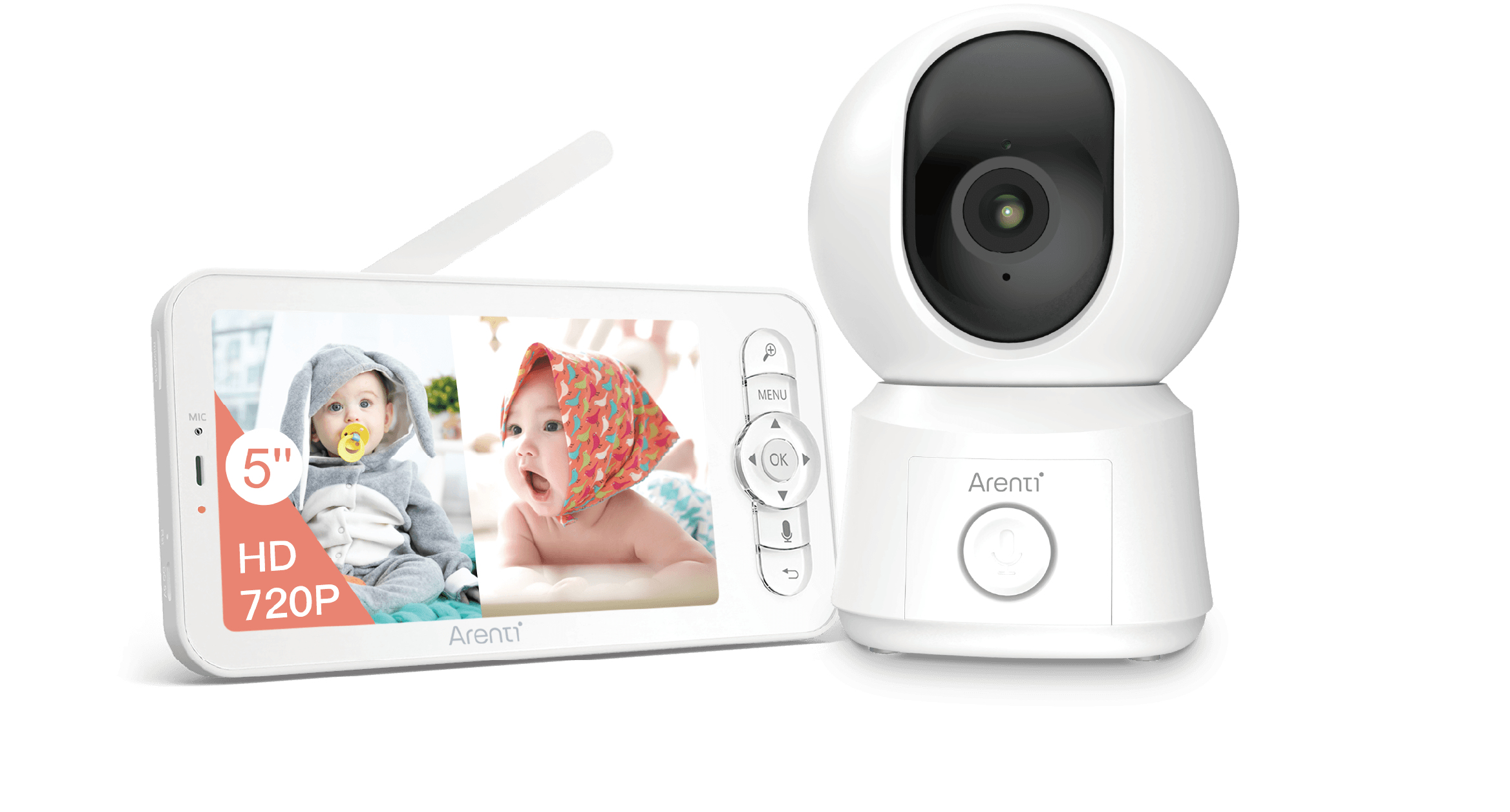 2MP/1080P Wi-Fi Video Baby Monitor Kit with LCD