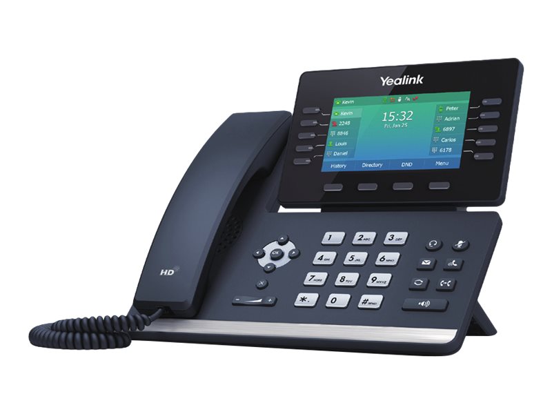 Yealink SIP-T54W - VoIP-Telefon - mit Bluetooth-Schnittstelle mit Rufnummernanzeige - IEEE 802.11a/b/g/n/ac (Wi-Fi)