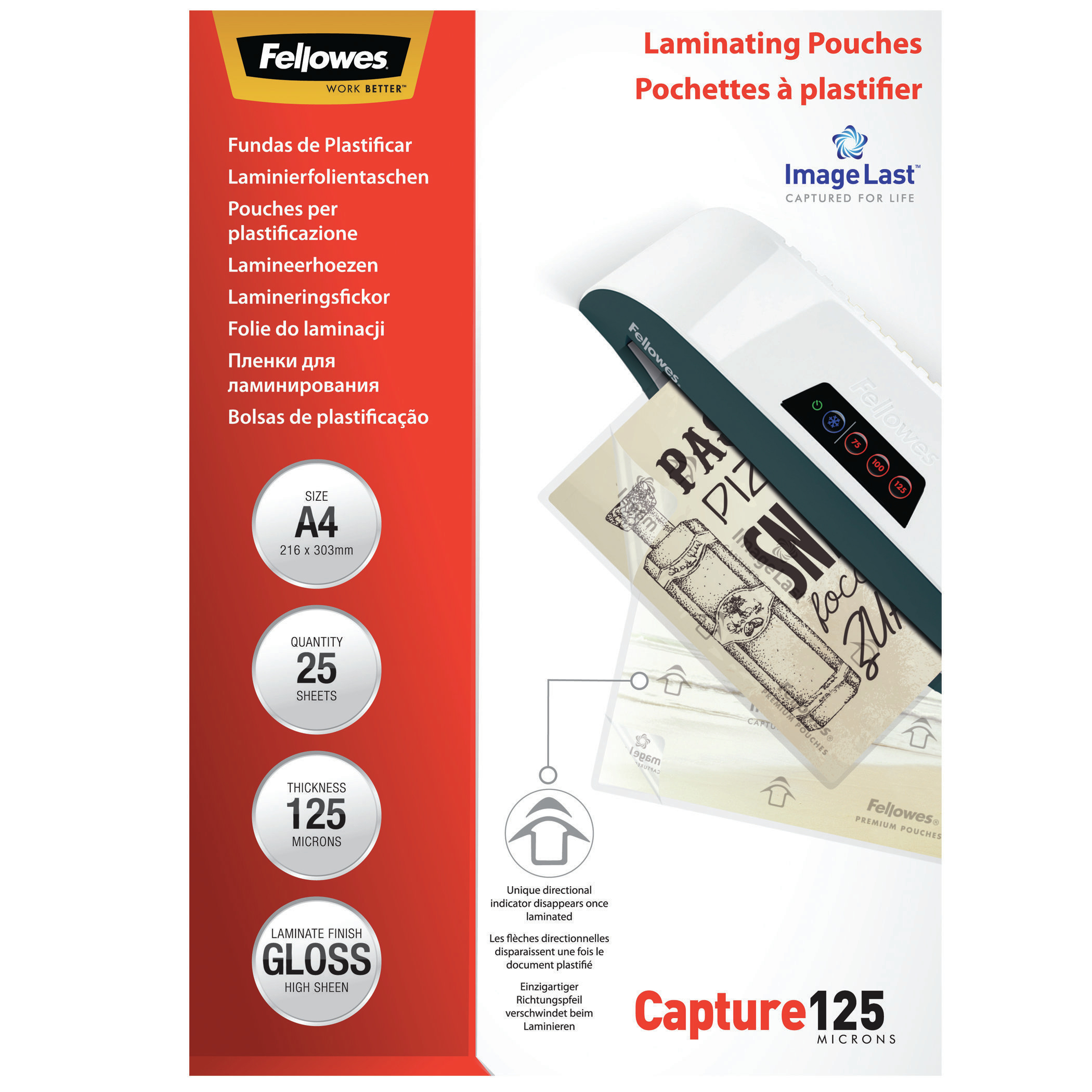 ImageLast - 125 Mikron - 25er-Pack - glänzend - glänzend - A4 (210 x 297 mm)