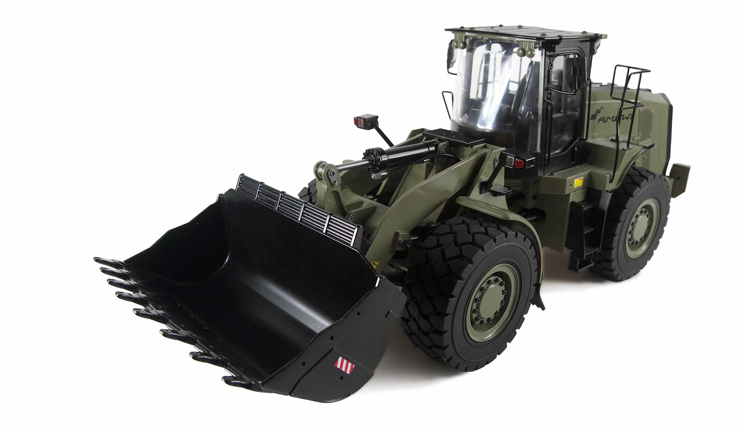 Amewi | Hydraulik Militär-Radlader G921H Vollmetall 1:16, RTR, militär grün