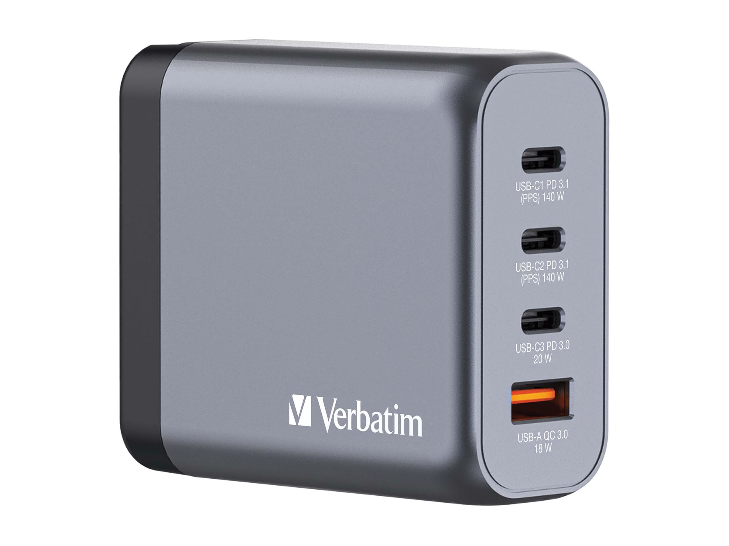 GNC-140 GaN Charger 4 Port 140W USB A/C (EU/UK/US)