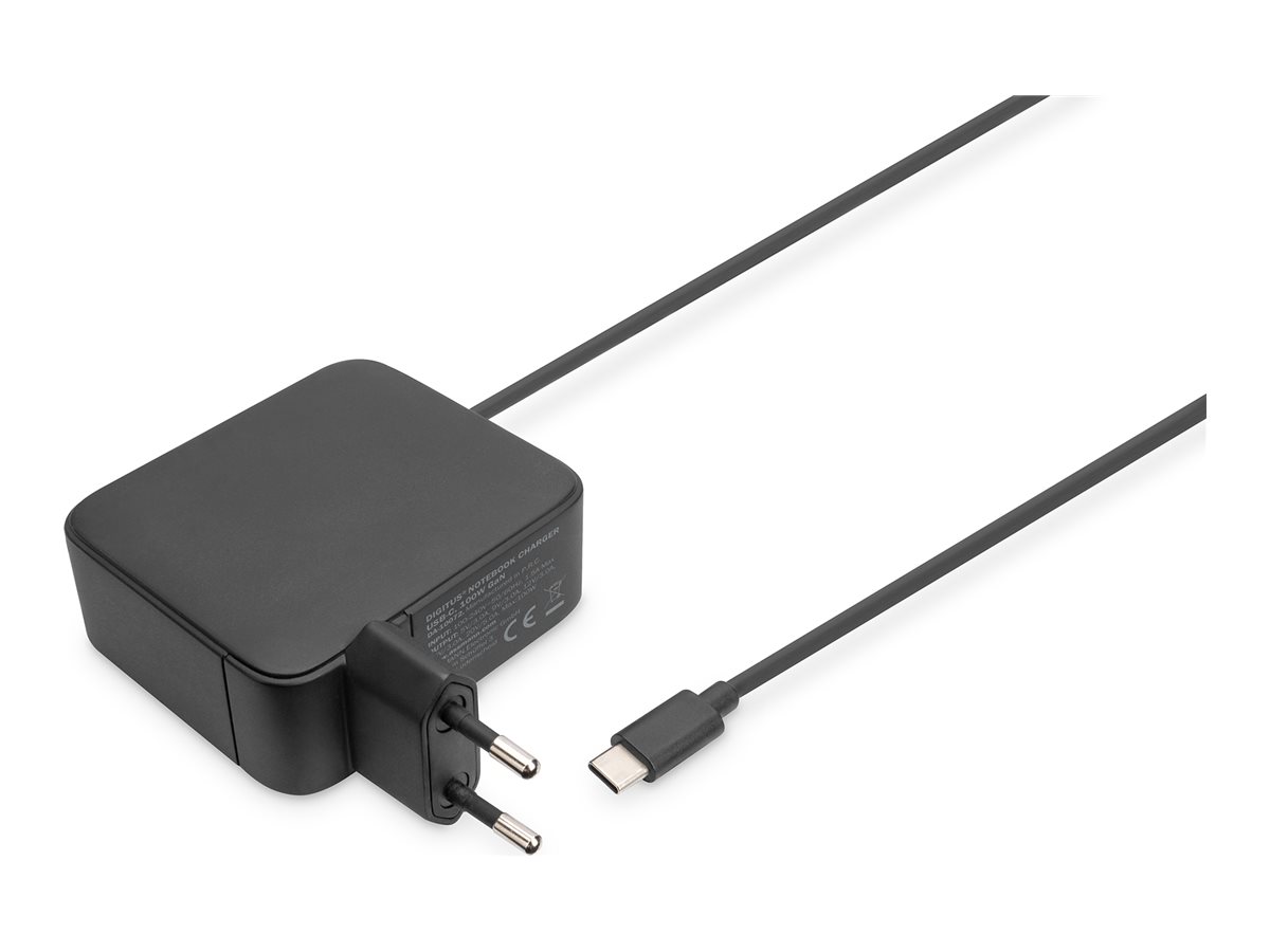 DIGITUS Notebook Ladegerät USB-C, 100W GaN schwarz