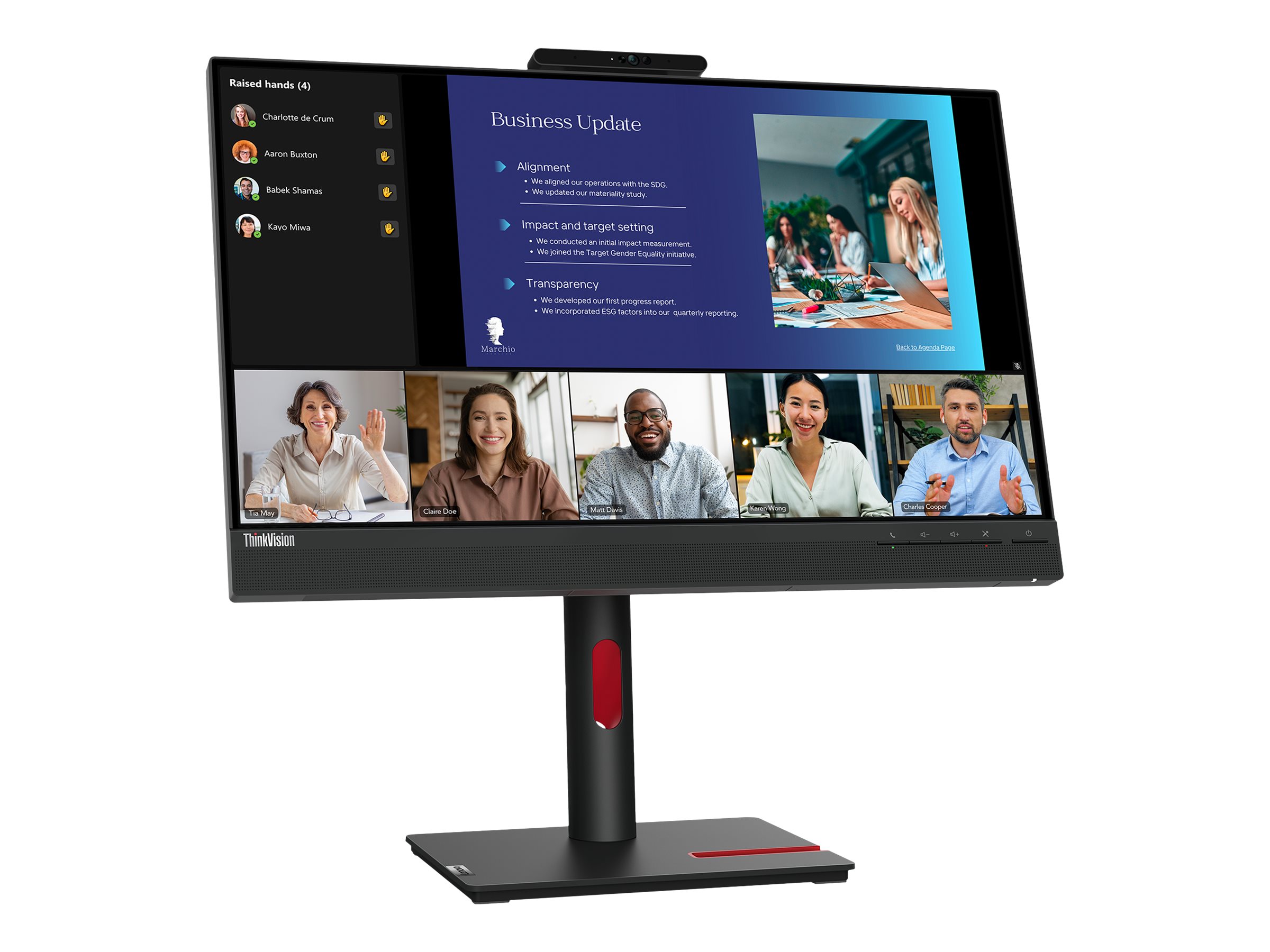 Lenovo ThinkVision T24v-30  (23,8") FHD  HDMI/DP/VGA/HUB/CAM