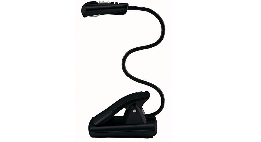 Mobile LED-Leselampe mit Clip, schwarz