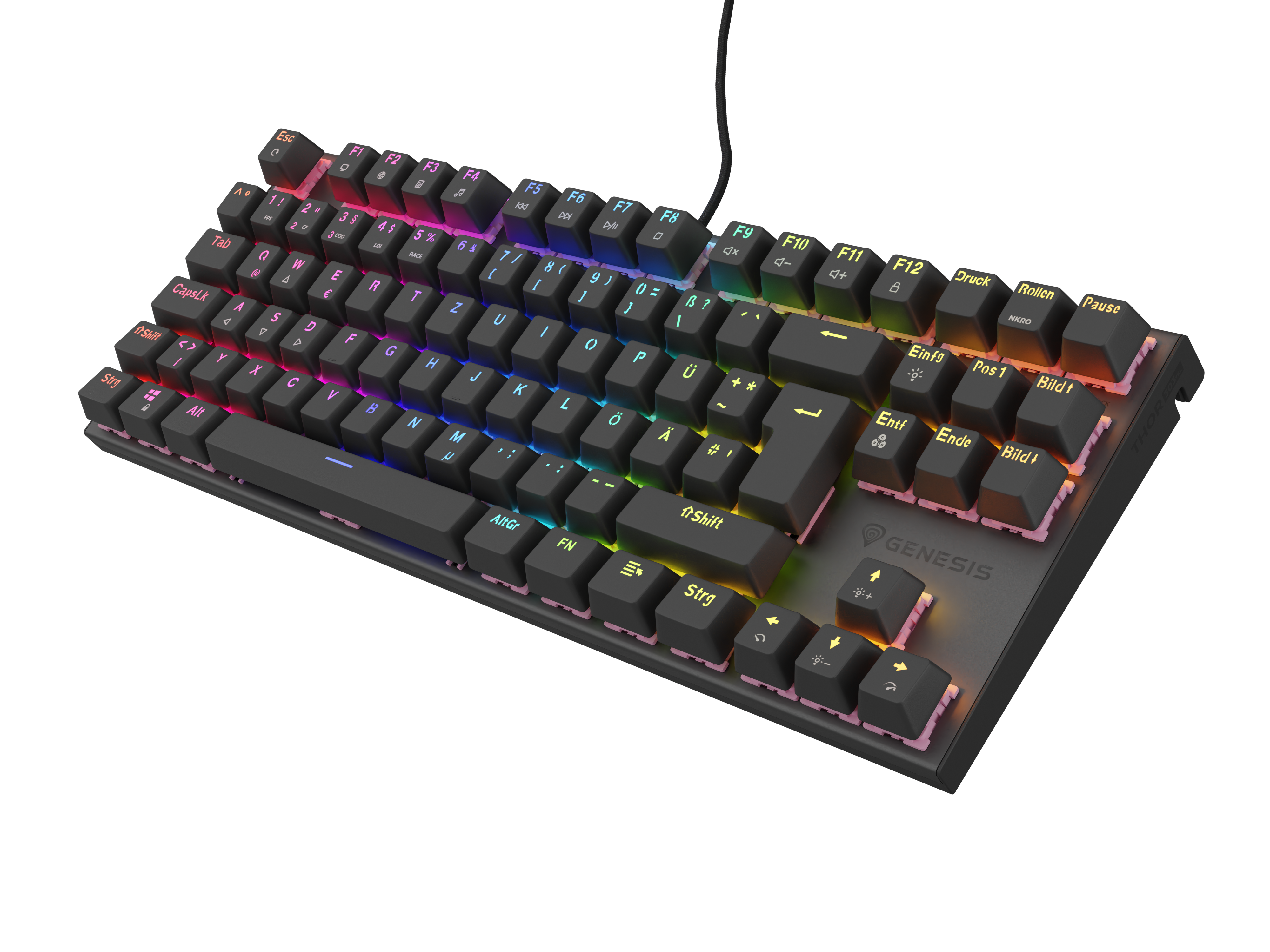 Genesis Thor 303 TKL silent - RGB - Gaote Outemu SILENT PEACH - Kabelgebunden - DE