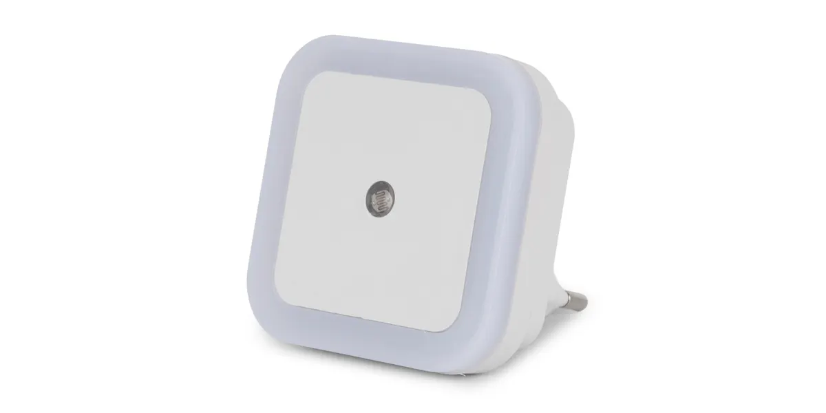 Nachtlicht 0.5W quadrat. WW White Dämmerungssensor