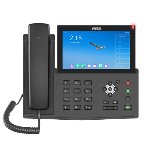 X7A - IP-Telefon - Schwarz - Kabelgebundenes Mobilteil - Android - 20 Zeilen - 2000 Eintragungen