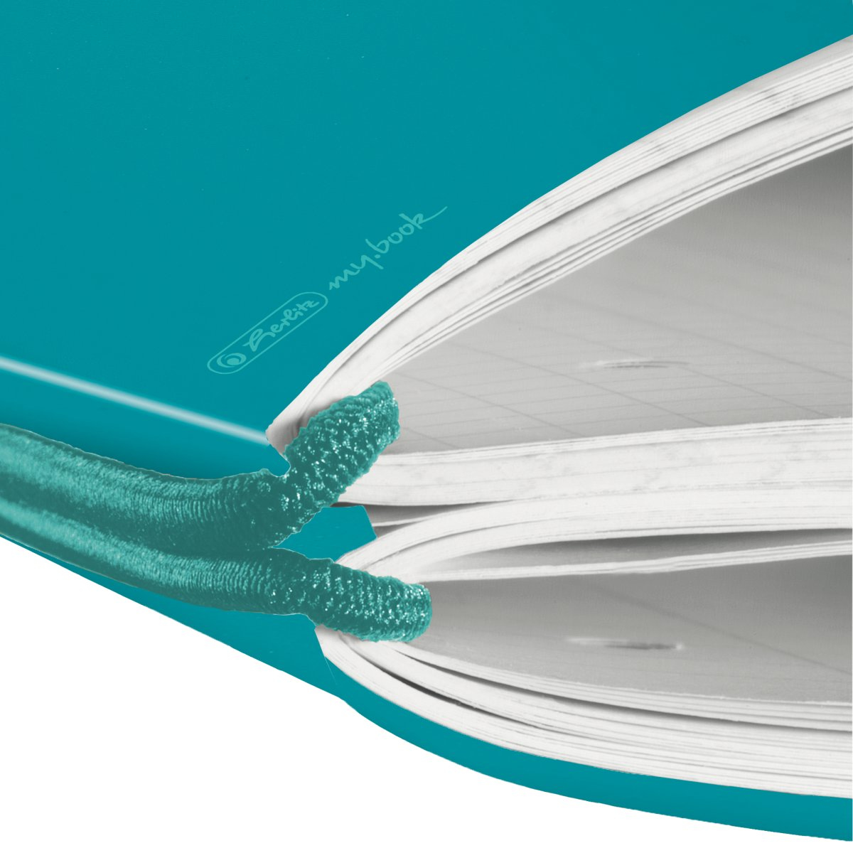 Notizh.flex PP A4,2x40 Bl.kar.lin. car.turq.,gelocht,Mikroperf.my.book