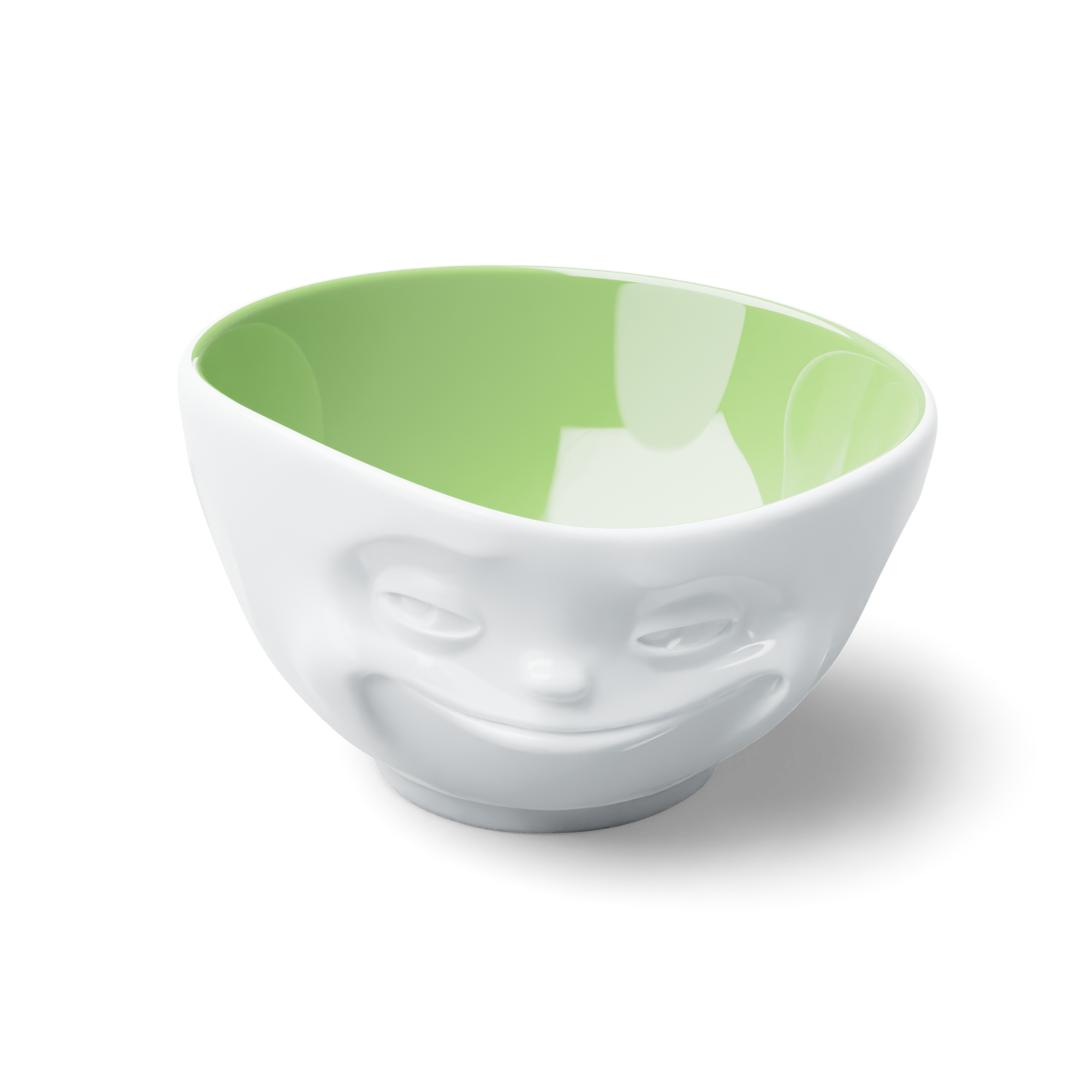 Schale GRINSEND 500 ml | innen Pistazie | Hartporzellan | 15,2 cm