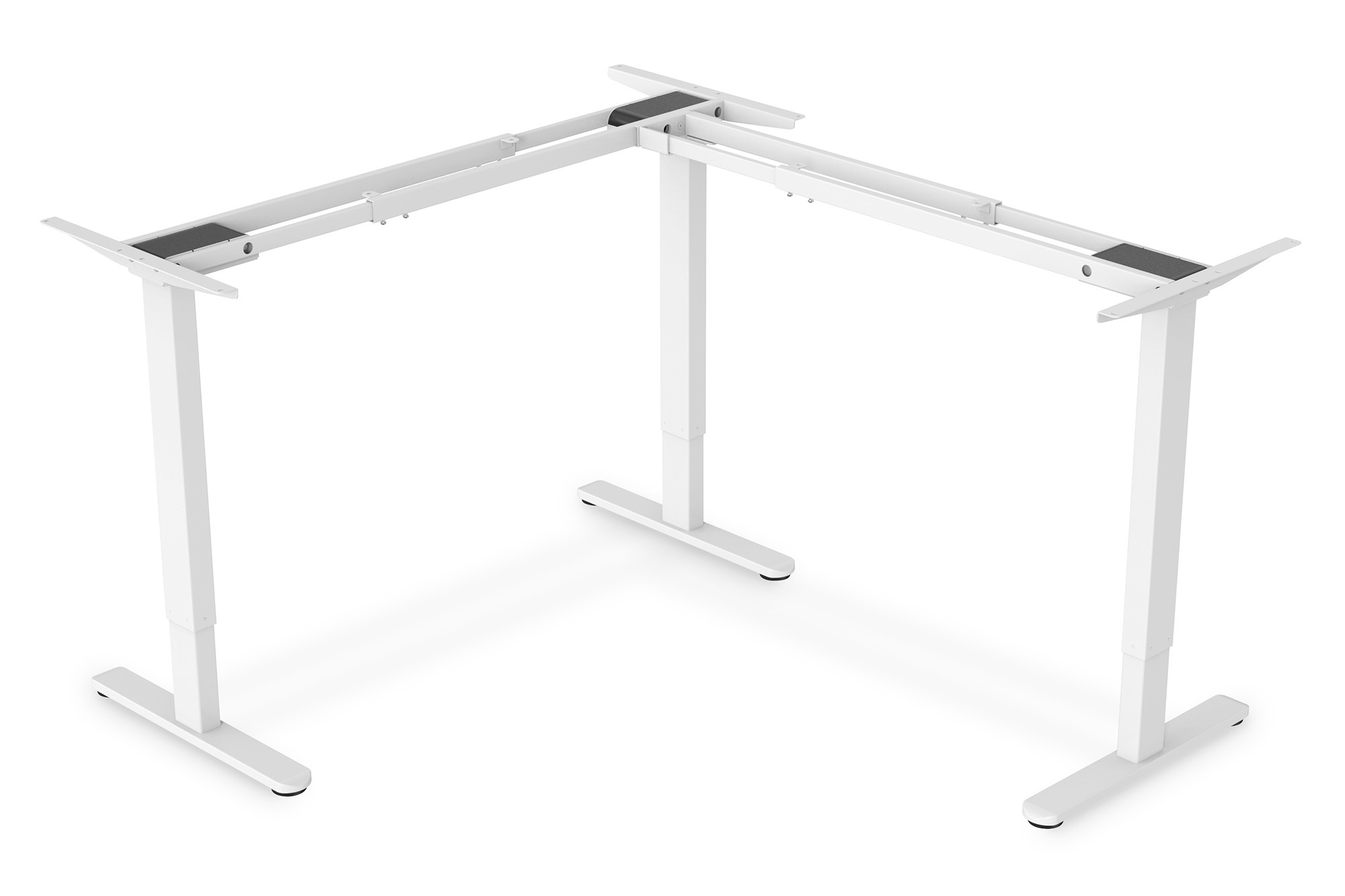 Schreibtischgestell elektrisch L-Form – weiß – max. 120 kg